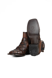 Rock'em Clone Pirarucu Square Toe Ankle Boot