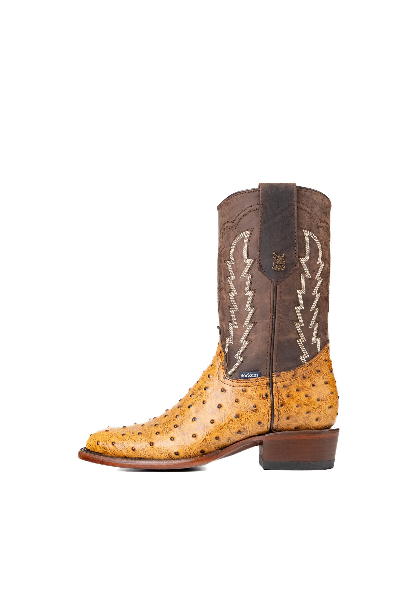 Lawrence Ostrich Round Toe Cowboy Boot FINAL SALE