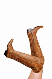 Maggie Knee High Wide Calf Snip Toe Cowgirl Boot