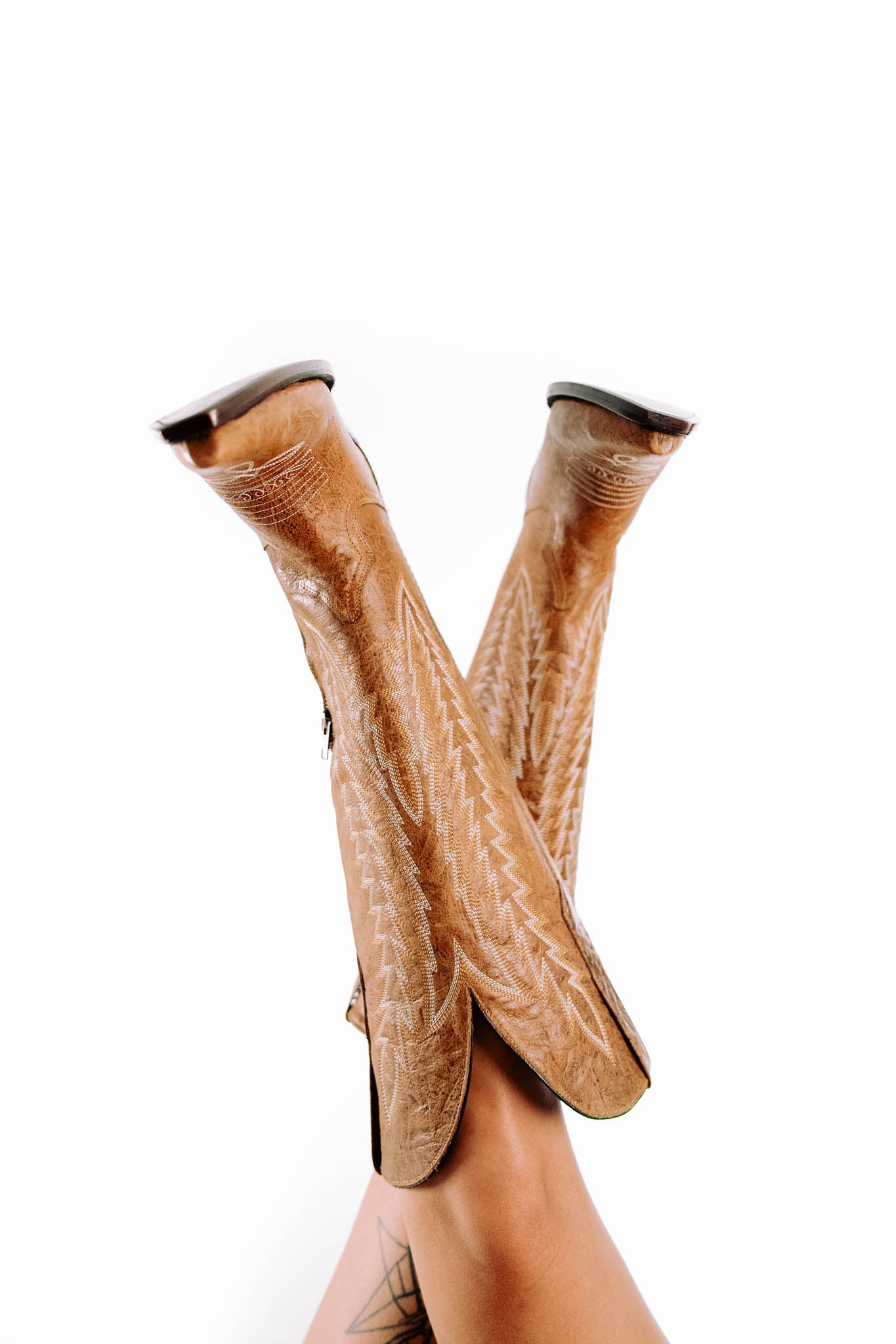 Gia Tall Wide Calf Snip Toe Cowgirl Boot