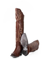 Jeimmy Knee High Snip Toe Cowgirl Boot