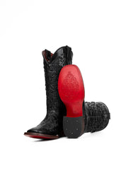 465 Flor De Luz Cincelado Red Bottom Square Toe Cowgirl Boot
