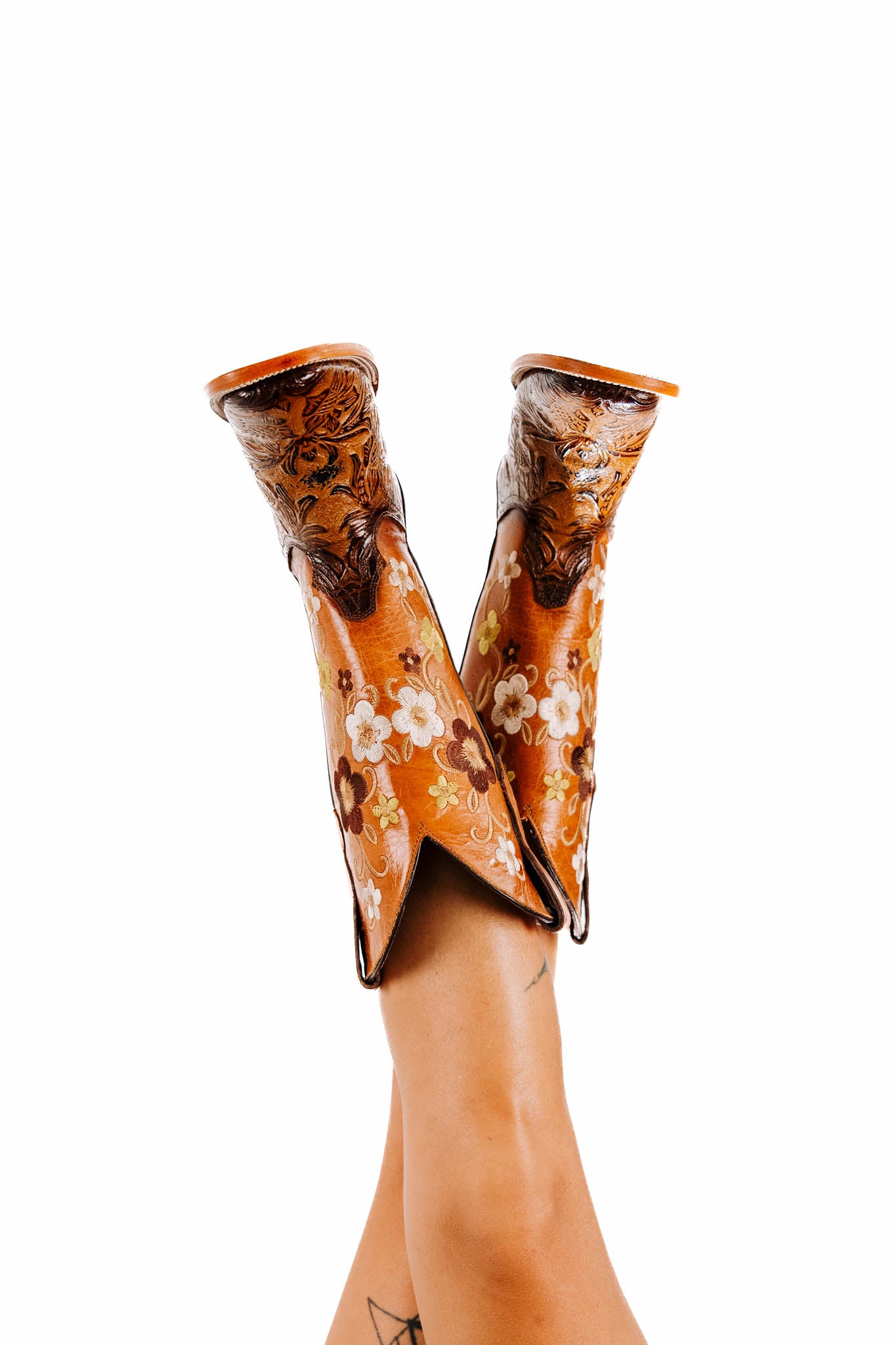 455 Paraiso Tooled Square Toe Cowgirl Boot