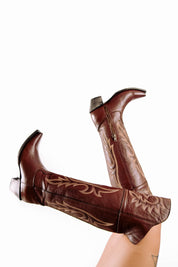 Jeimmy Knee High Snip Toe Cowgirl Boot