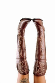 Jeimmy Knee High Snip Toe Cowgirl Boot