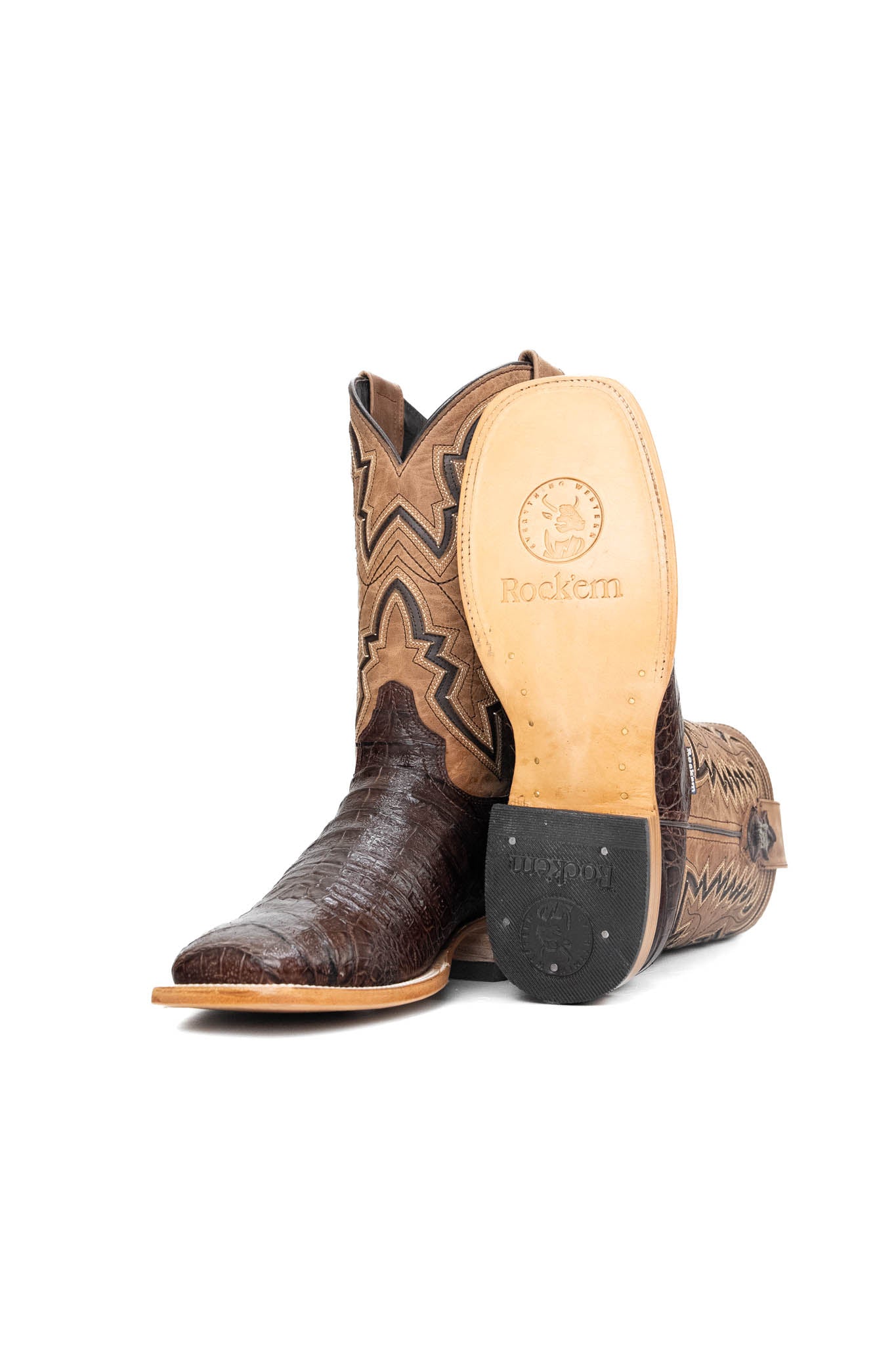 Jameson Belly Caiman Square Toe Cowboy Boot FINAL SALE