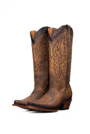 Alexa Snip Toe Midi Cowgirl Boot