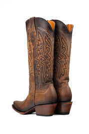 Alexa Snip Toe Midi Cowgirl Boot