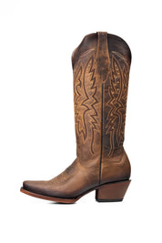 Alexa Snip Toe Midi Cowgirl Boot