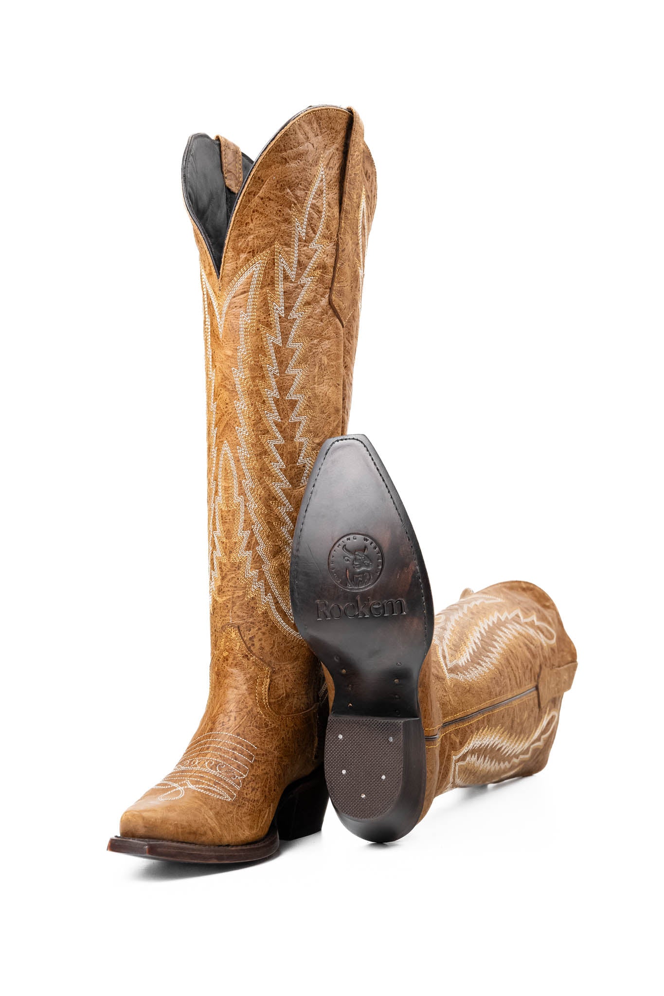 Gia Tall Wide Calf Snip Toe Cowgirl Boot