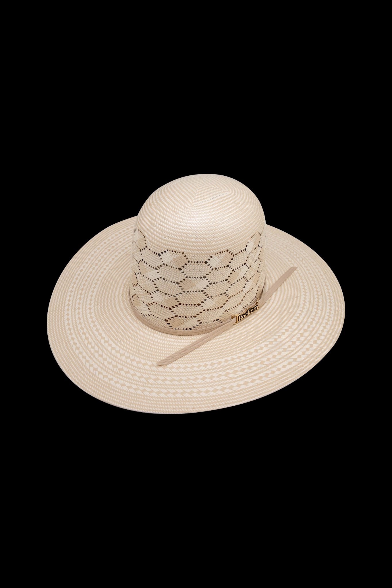 Free Authority Straw Ranch Hat | Structured Crown | Modern Desert Chic | OSFM RDR 30x 4 Líneas Open Crown Straw Hat | El Zacatecas Western  main image 4