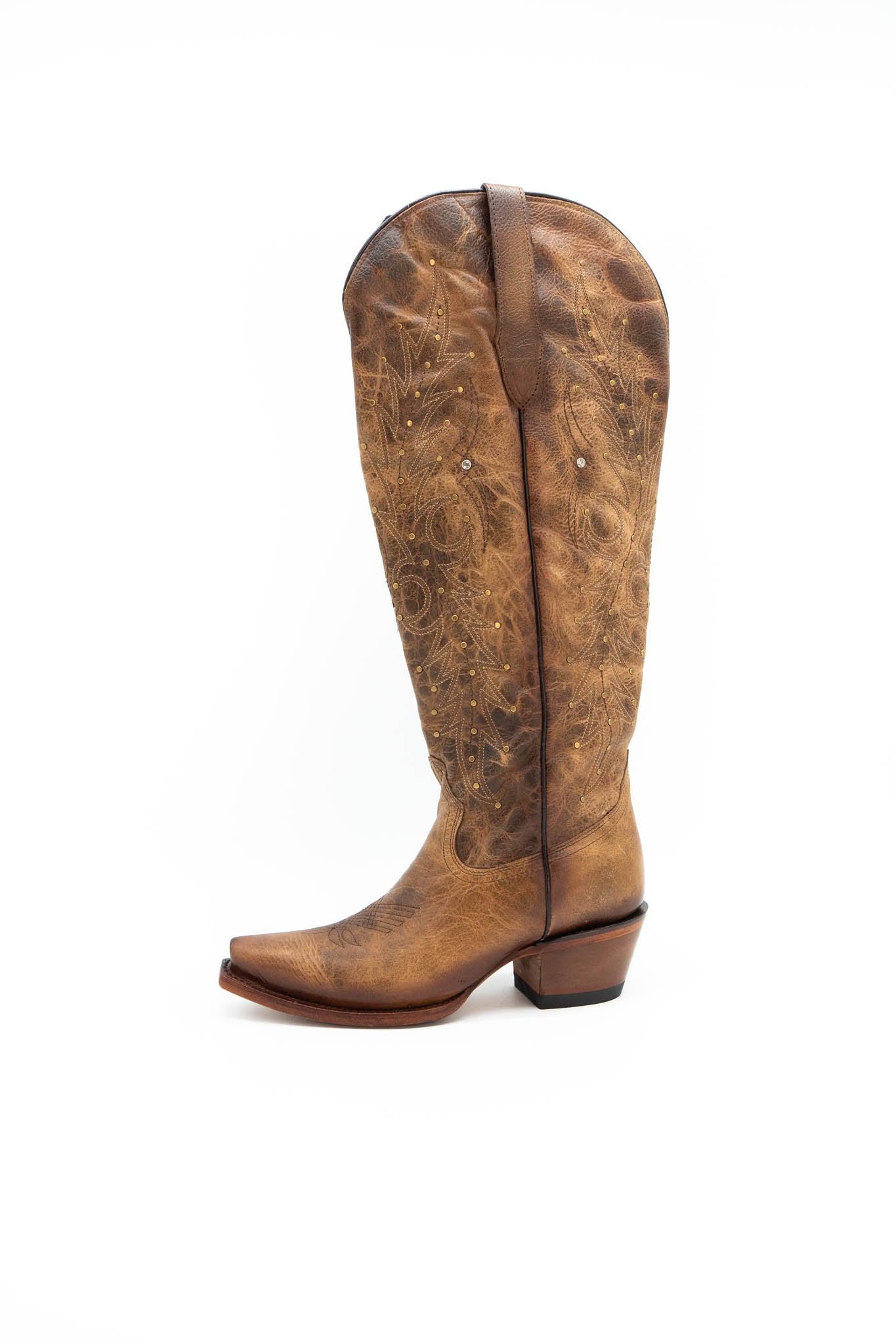 Paulina Tall Wide Calf Friendly Snip Toe Cowgirl Boot FINAL SALE