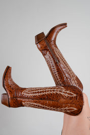 Gia Tall Wide Calf Snip Toe Cowgirl Boot