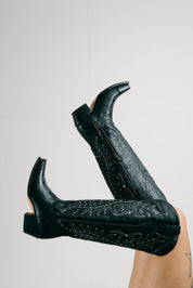 Paulina Tall Wide Calf Friendly Snip Toe Cowgirl Boot FINAL SALE