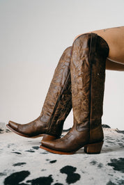 Paulina Tall Wide Calf Friendly Snip Toe Cowgirl Boot FINAL SALE