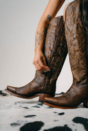 Paulina Tall Wide Calf Friendly Snip Toe Cowgirl Boot FINAL SALE