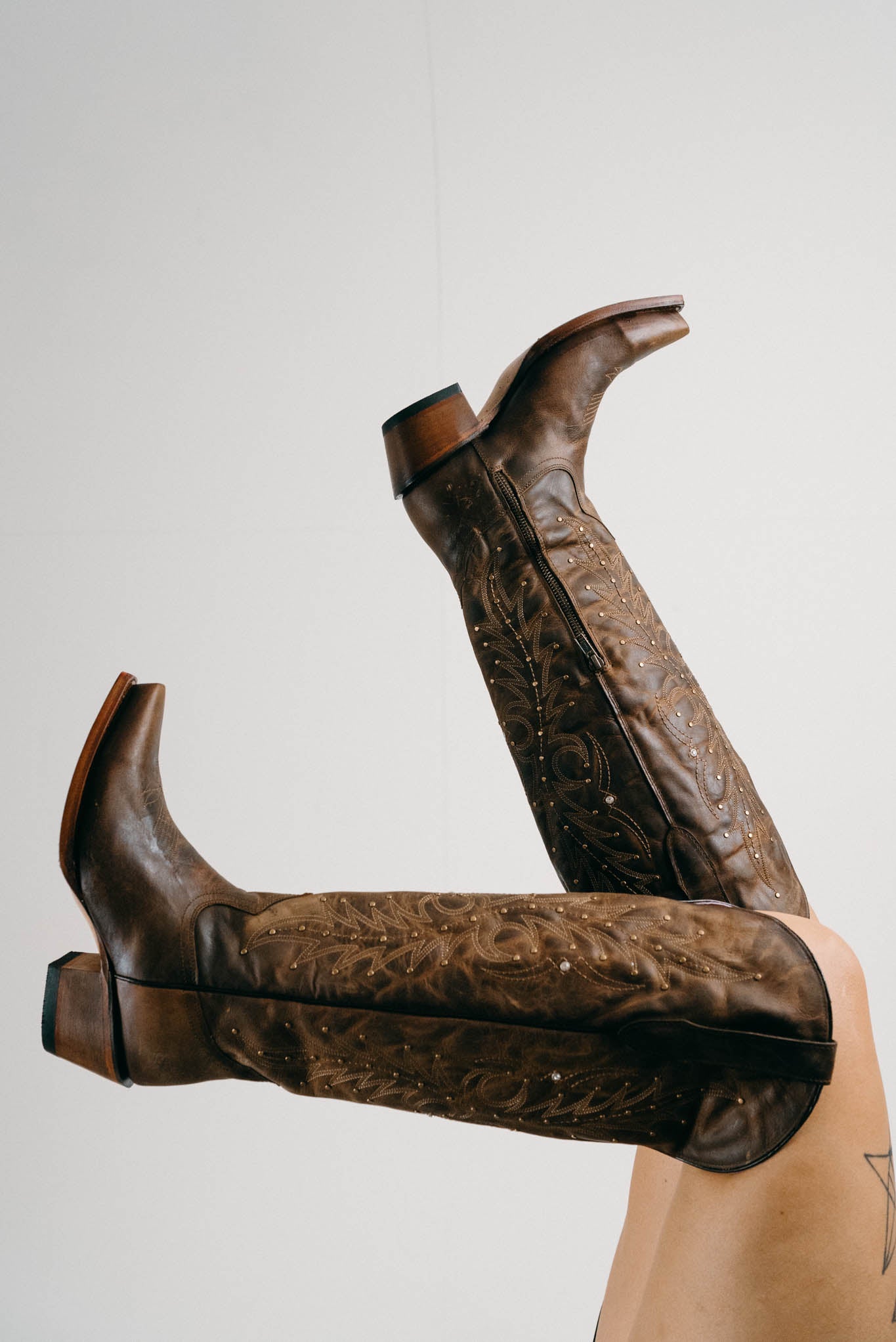 Paulina Tall Wide Calf Friendly Snip Toe Cowgirl Boot FINAL SALE