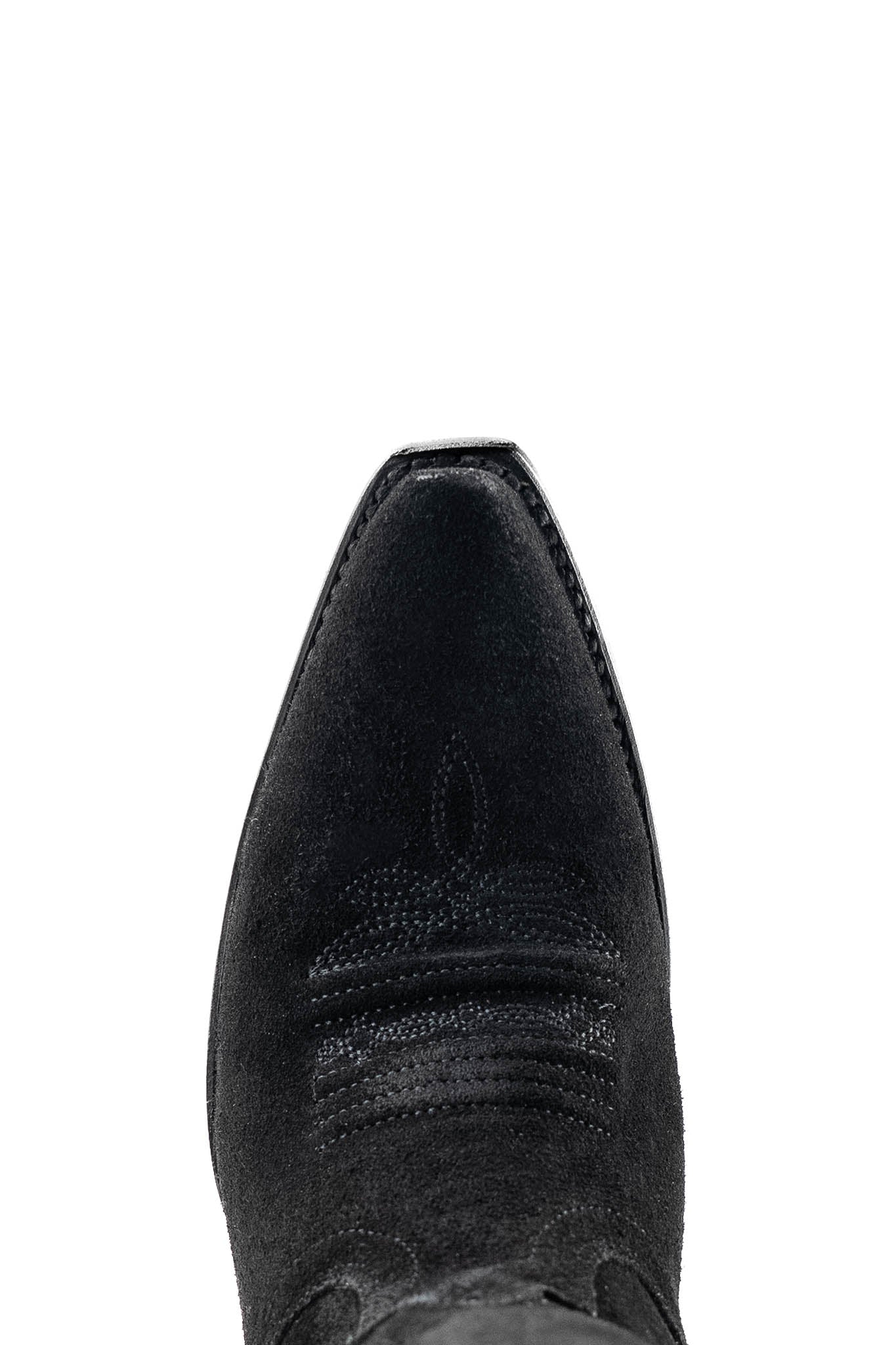 Presley Suede Midi Red Bottom Wide Calf Snip Toe Cowgirl Boot