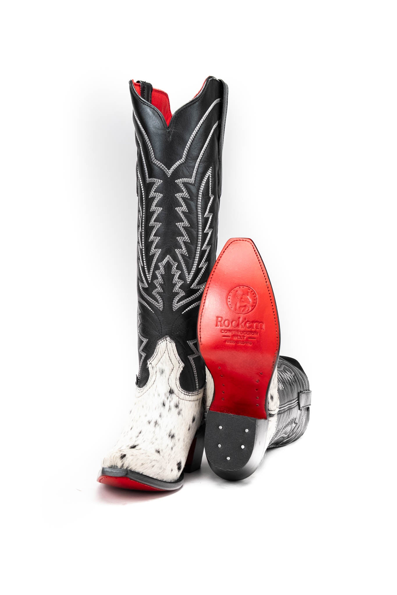 Bianca Tall Red Bottom Cowhide Snip Toe Cowgirl Boot Size 7.5 Box Q8
