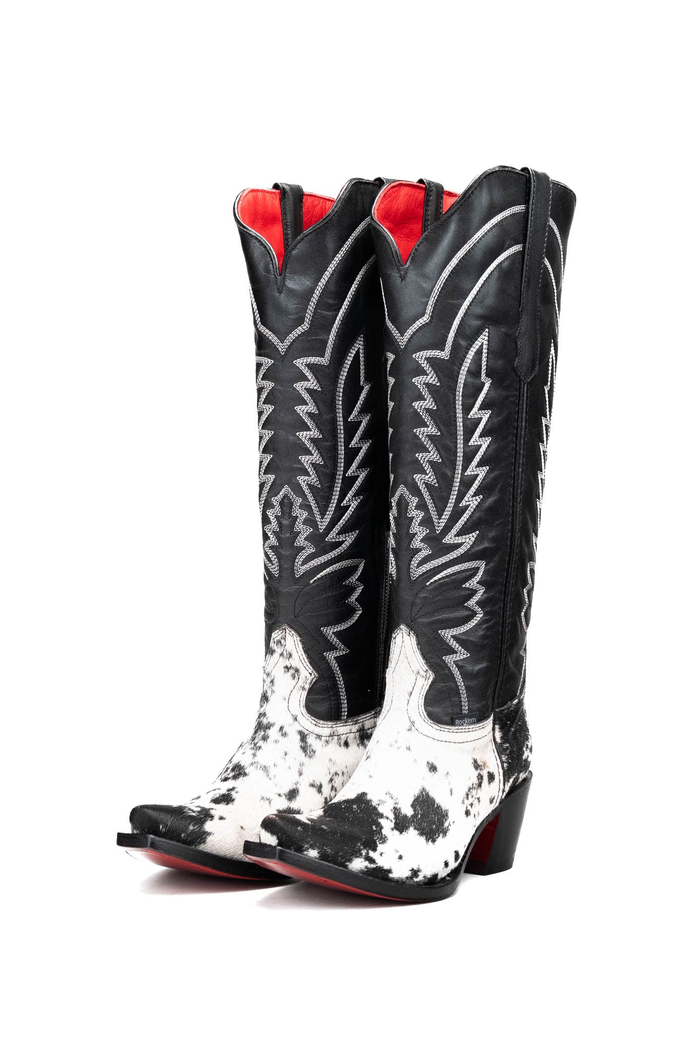 Bianca Tall Red Bottom Cowhide Snip Toe Cowgirl Boot Size 8 Box Q10