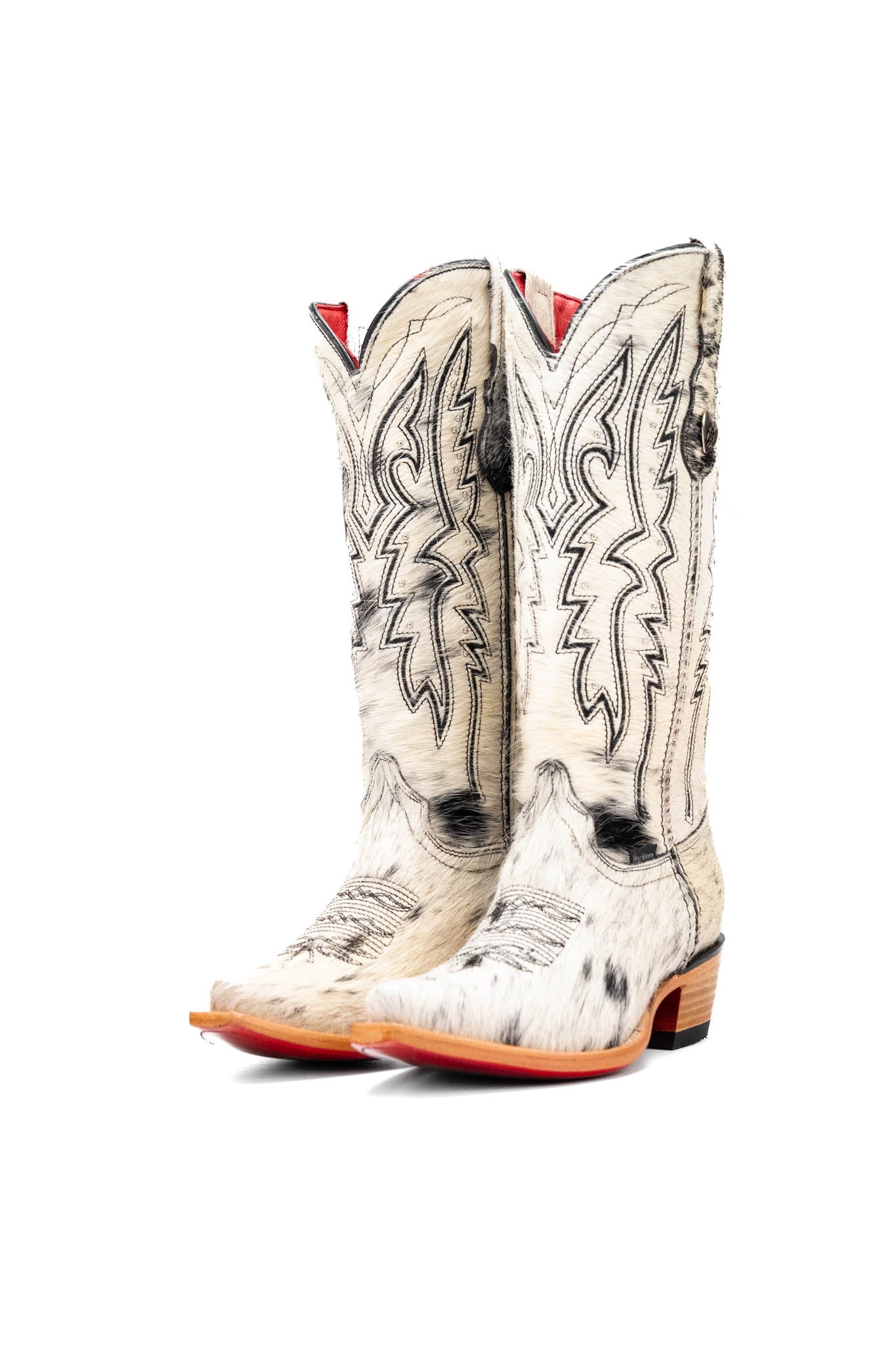 Alexa Cowhide Red Bottom Snip Toe Cowgirl Boot Size 6.5 Box RW46