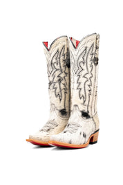 Alexa Cowhide Red Bottom Snip Toe Cowgirl Boot Size 6.5 Box RW46