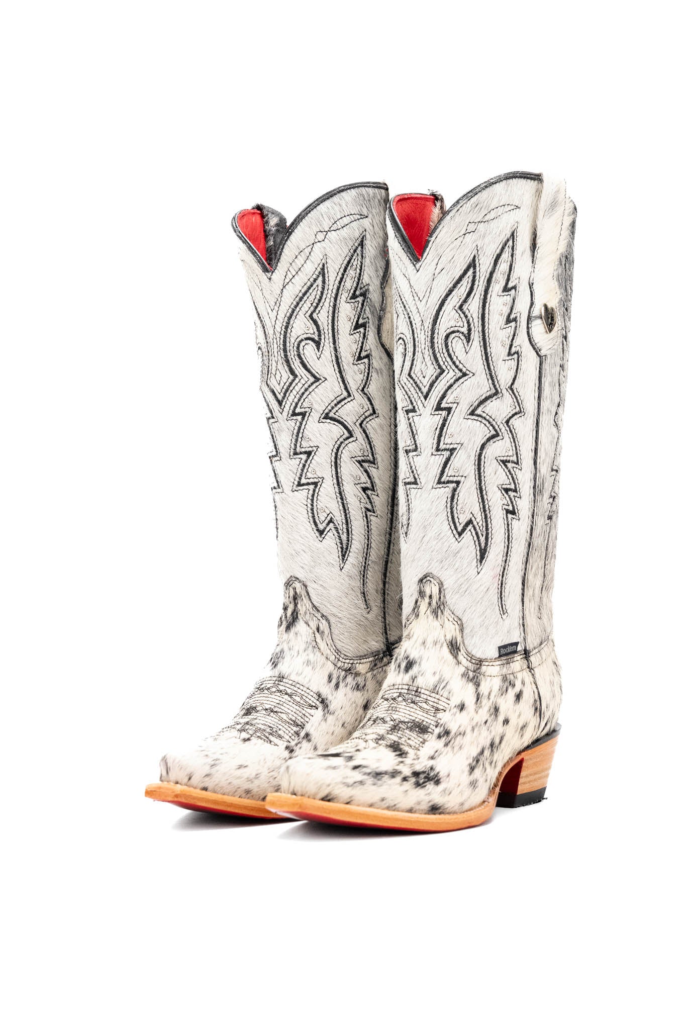 Alexa Cowhide Red Bottom Snip Toe Cowgirl Boot Size 7 Box RW47