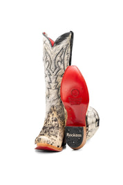 Alexa Cowhide Red Bottom Snip Toe Cowgirl Boot Size 7 Box RW48