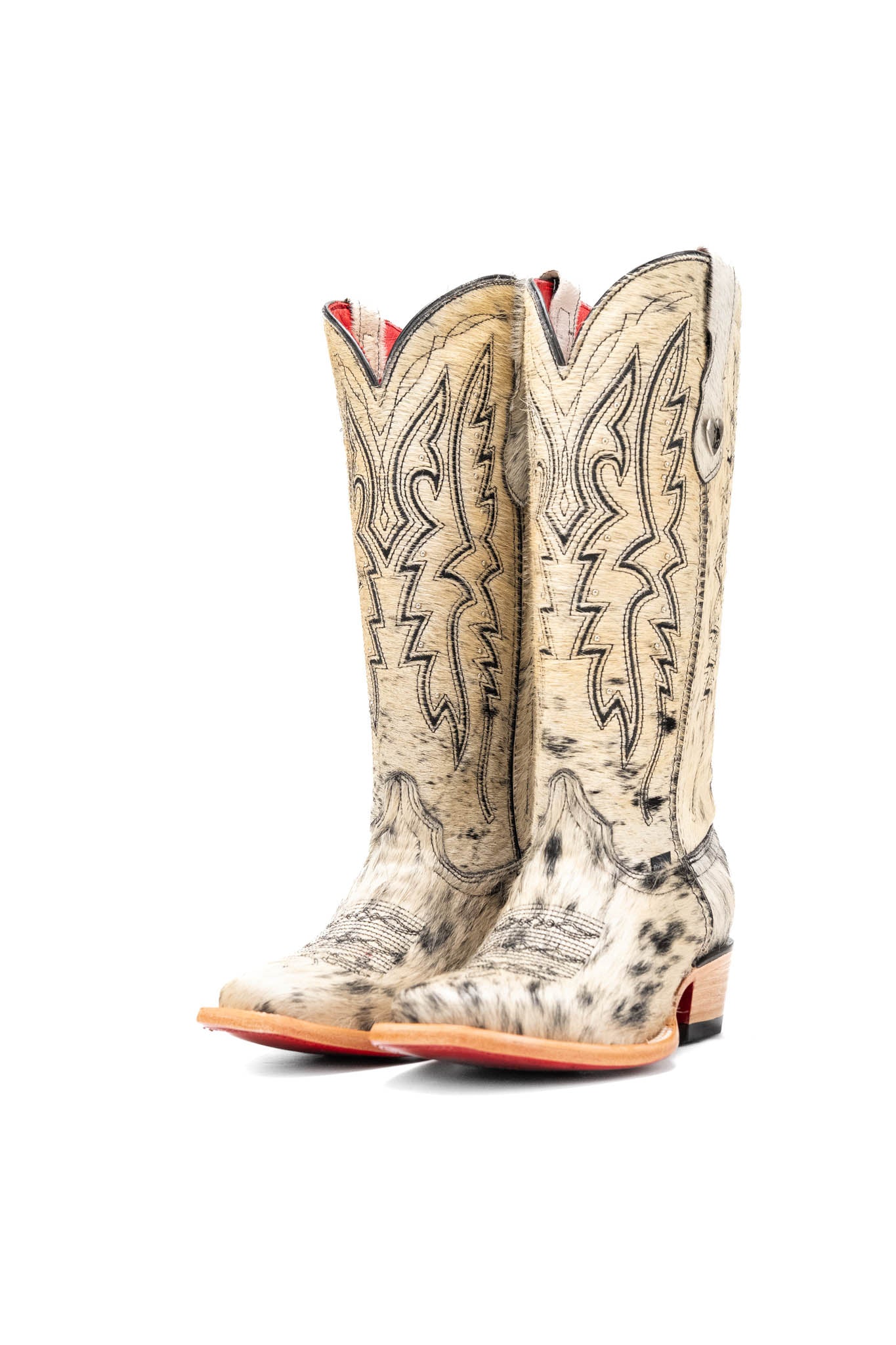 Alexa Cowhide Red Bottom Frontier Toe Cowgirl Boot Size 7 Box RW49