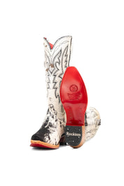 Alexa Cowhide Red Bottom Snip Toe Cowgirl Boot Size 7.5 Box RW51