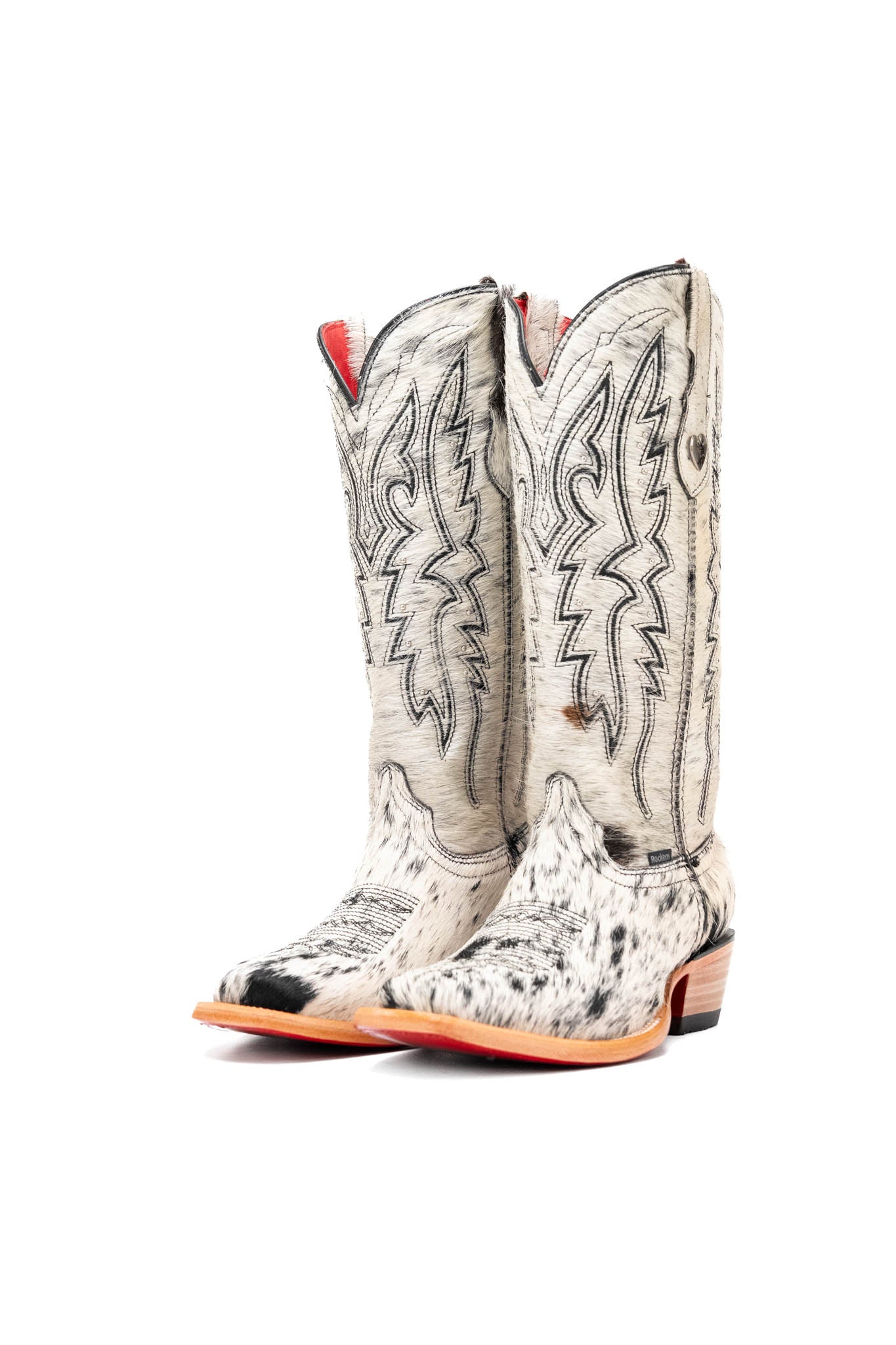 Alexa Cowhide Red Bottom Frontier Toe Cowgirl Boot Size 7.5 Box RW52