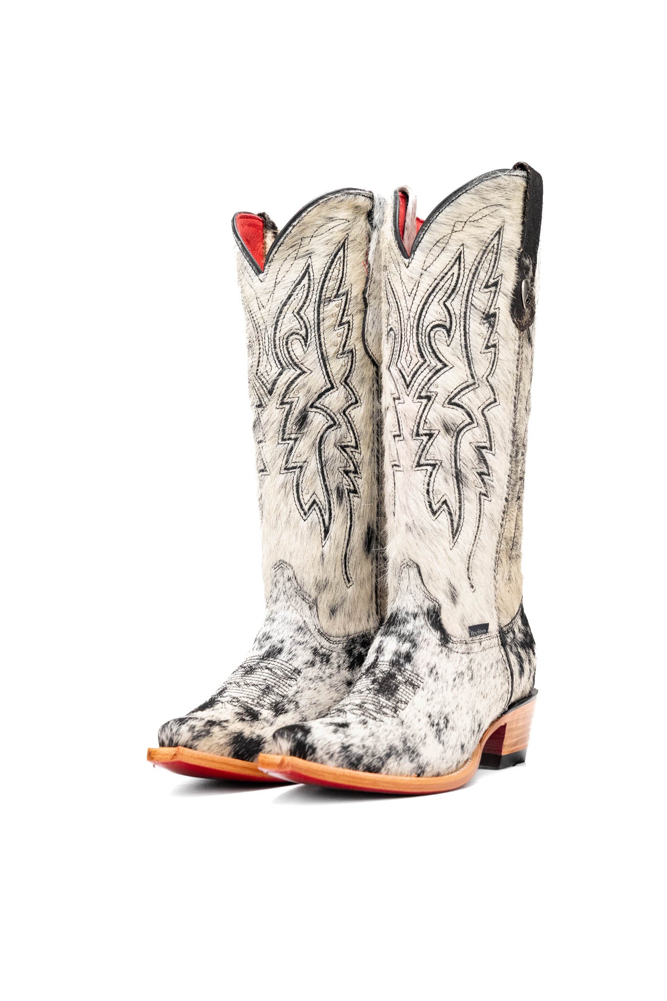 Alexa Cowhide Red Bottom Snip Toe Cowgirl Boot Size 8 Box RW53