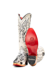 Alexa Cowhide Red Bottom Snip Toe Cowgirl Boot Size 8 Box RW53