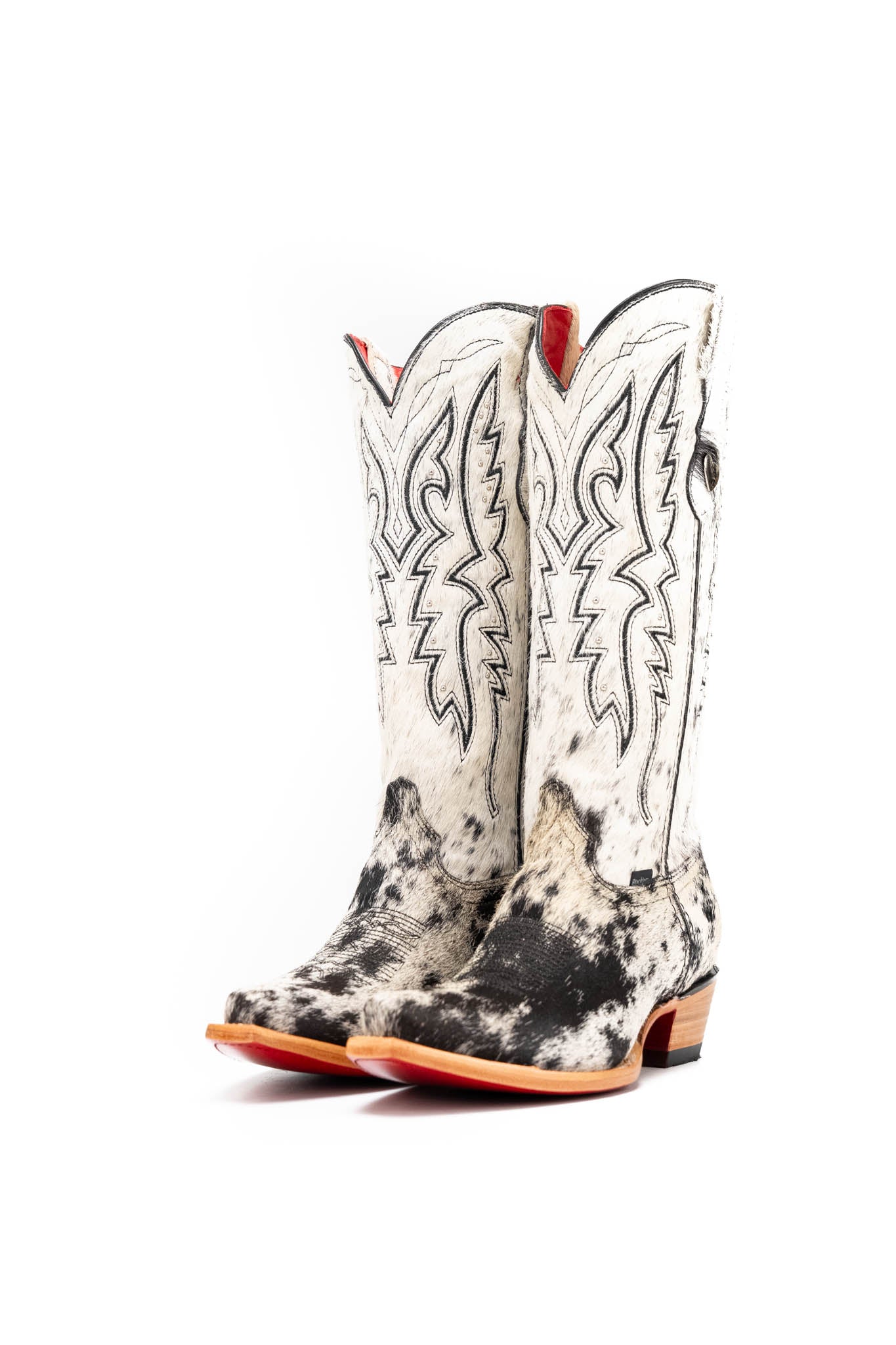 Alexa Cowhide Red Bottom Snip Toe Cowgirl Boot Size 8.5 Box RW56