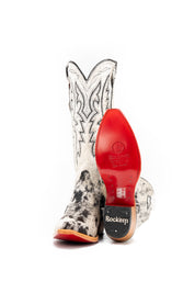 Alexa Cowhide Red Bottom Snip Toe Cowgirl Boot Size 8.5 Box RW56