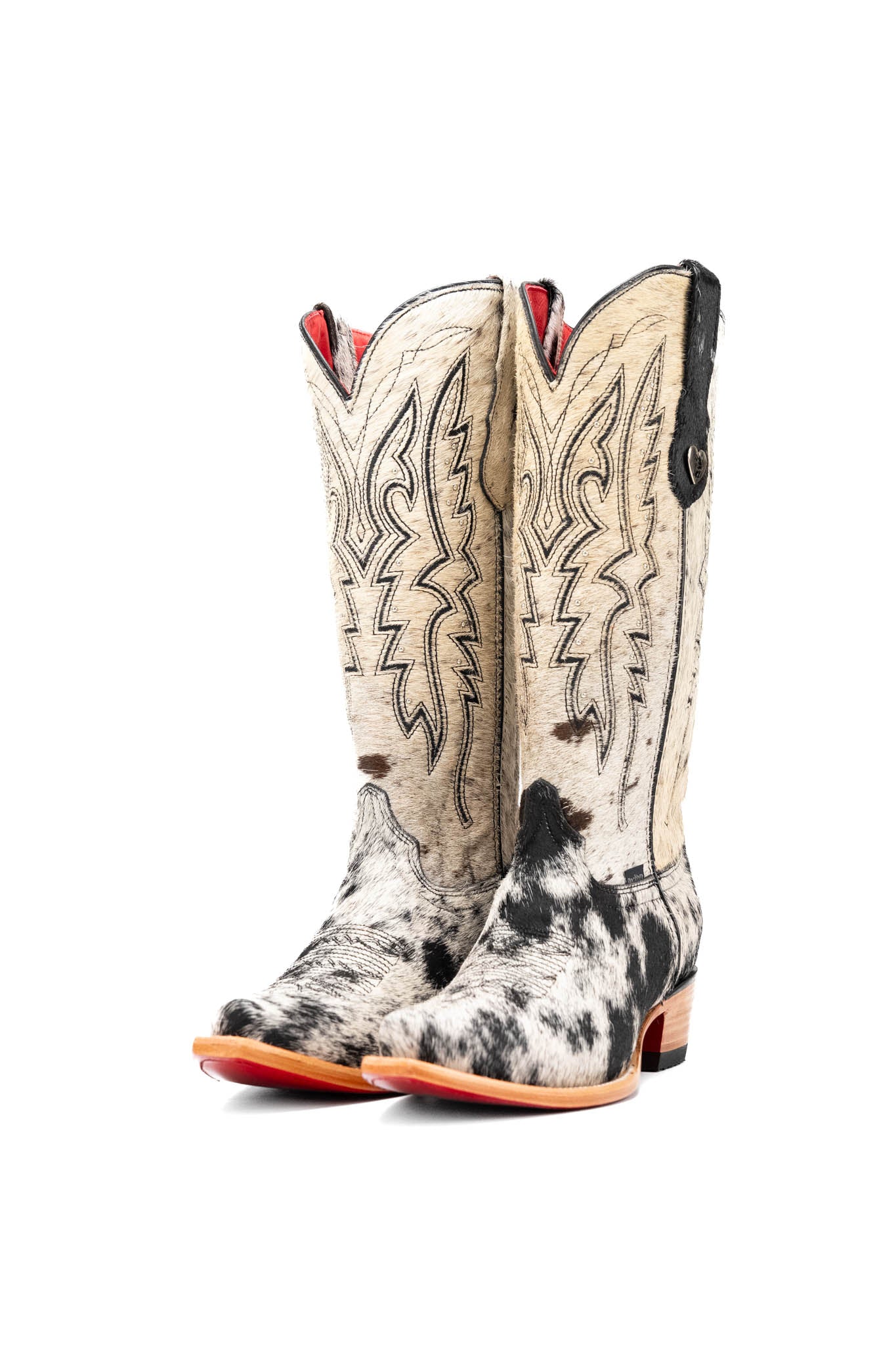 Alexa Cowhide Red Bottom Snip Toe Cowgirl Boot Size 8.5 Box RW57