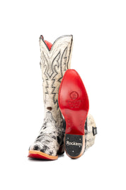 Alexa Cowhide Red Bottom Snip Toe Cowgirl Boot Size 8.5 Box RW57