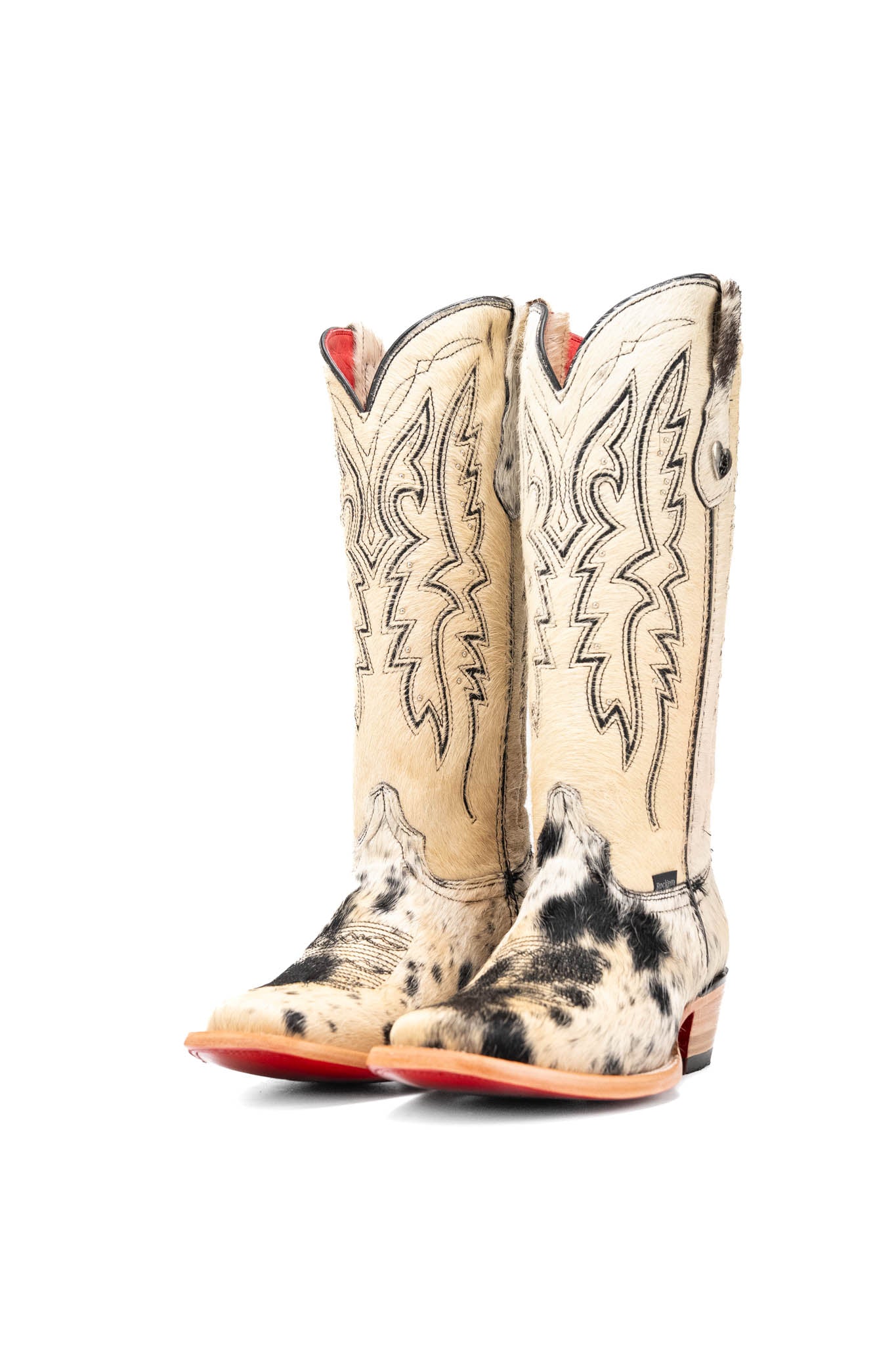 Alexa Cowhide Red Bottom Frontier Toe Cowgirl Boot Size 8.5 Box RW58