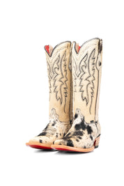 Alexa Cowhide Red Bottom Frontier Toe Cowgirl Boot Size 8.5 Box RW58