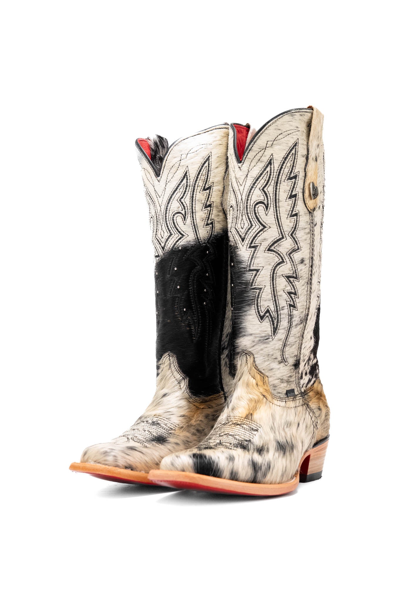 Alexa Cowhide Red Bottom Frontier Toe Cowgirl Boot Size 9 Box RW59
