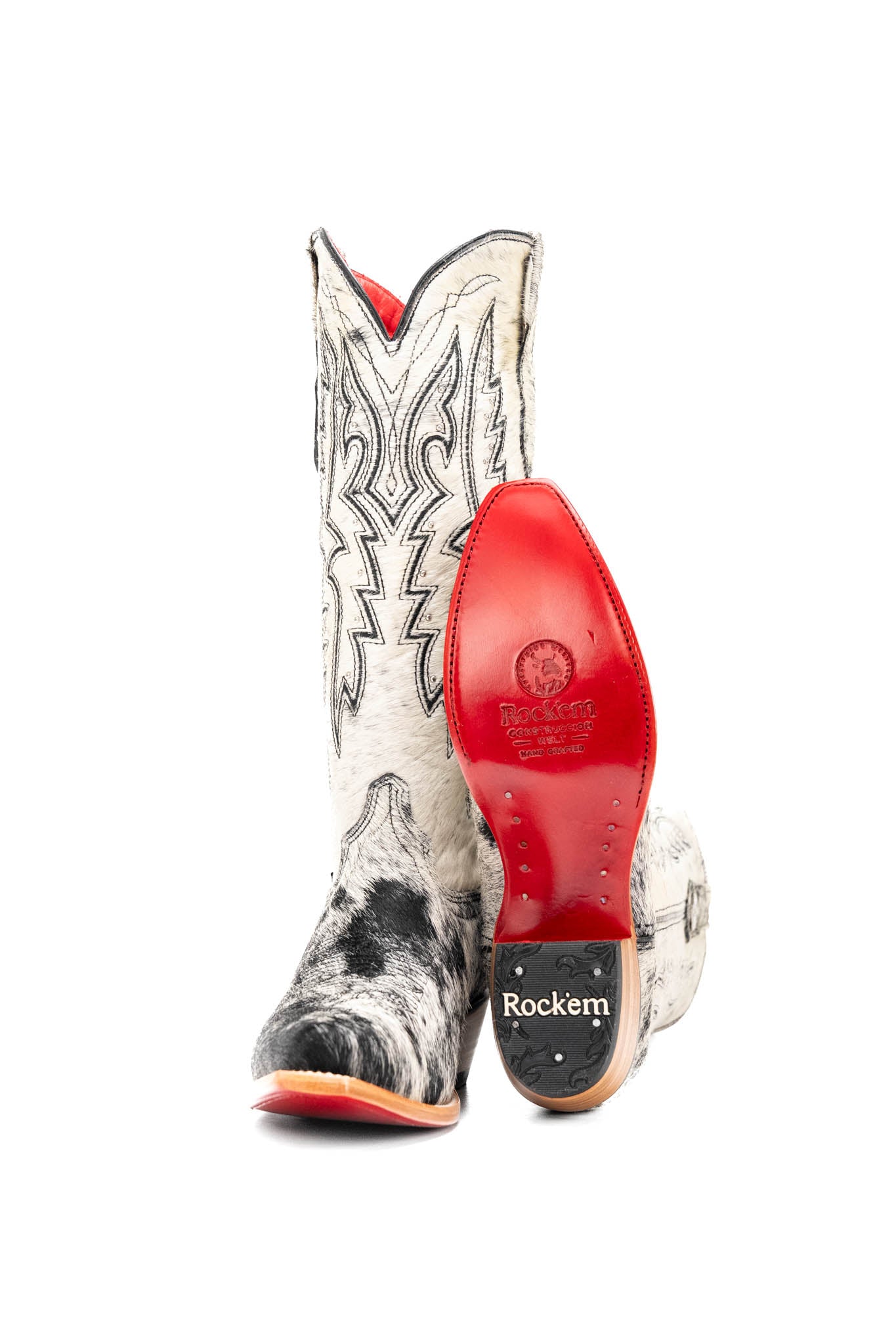 Alexa Cowhide Red Bottom Snip Toe Cowgirl Boot Size 9 Box RW60