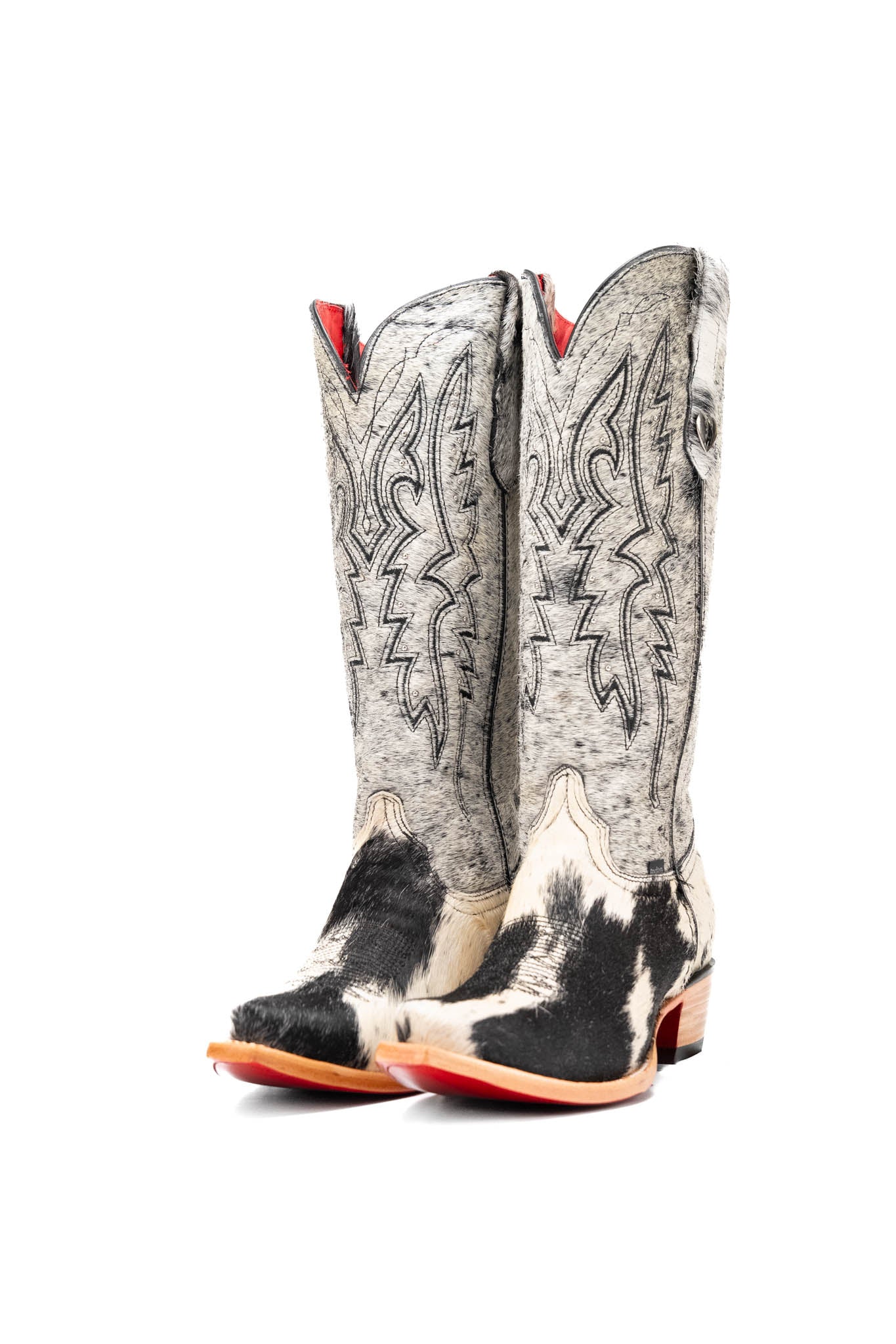Alexa Cowhide Red Bottom Snip Toe Cowgirl Boot Size 9 Box RW61