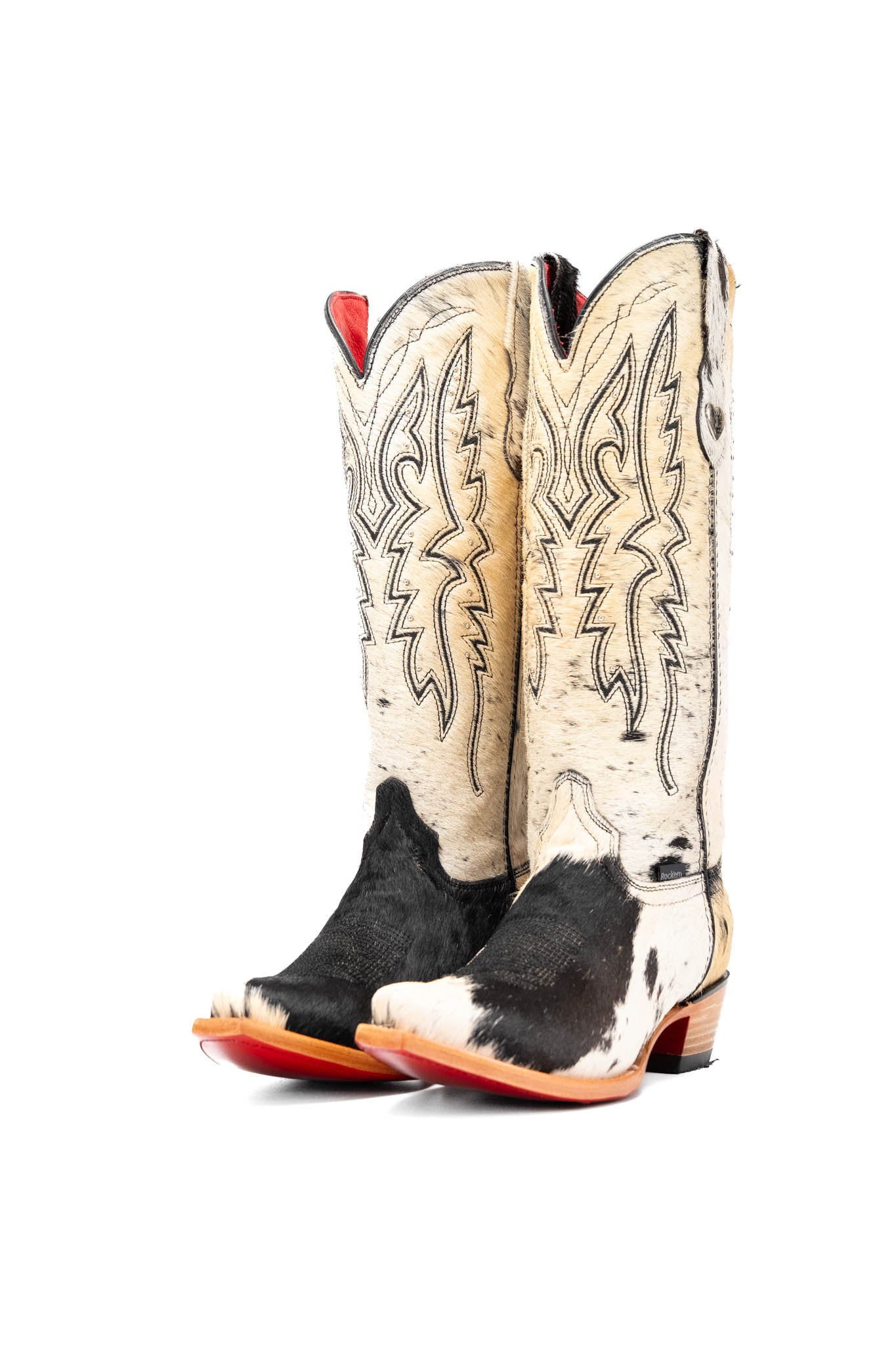 Alexa Cowhide  Red Bottom Snip Toe Cowgirl Boot Size 10 Box RW63