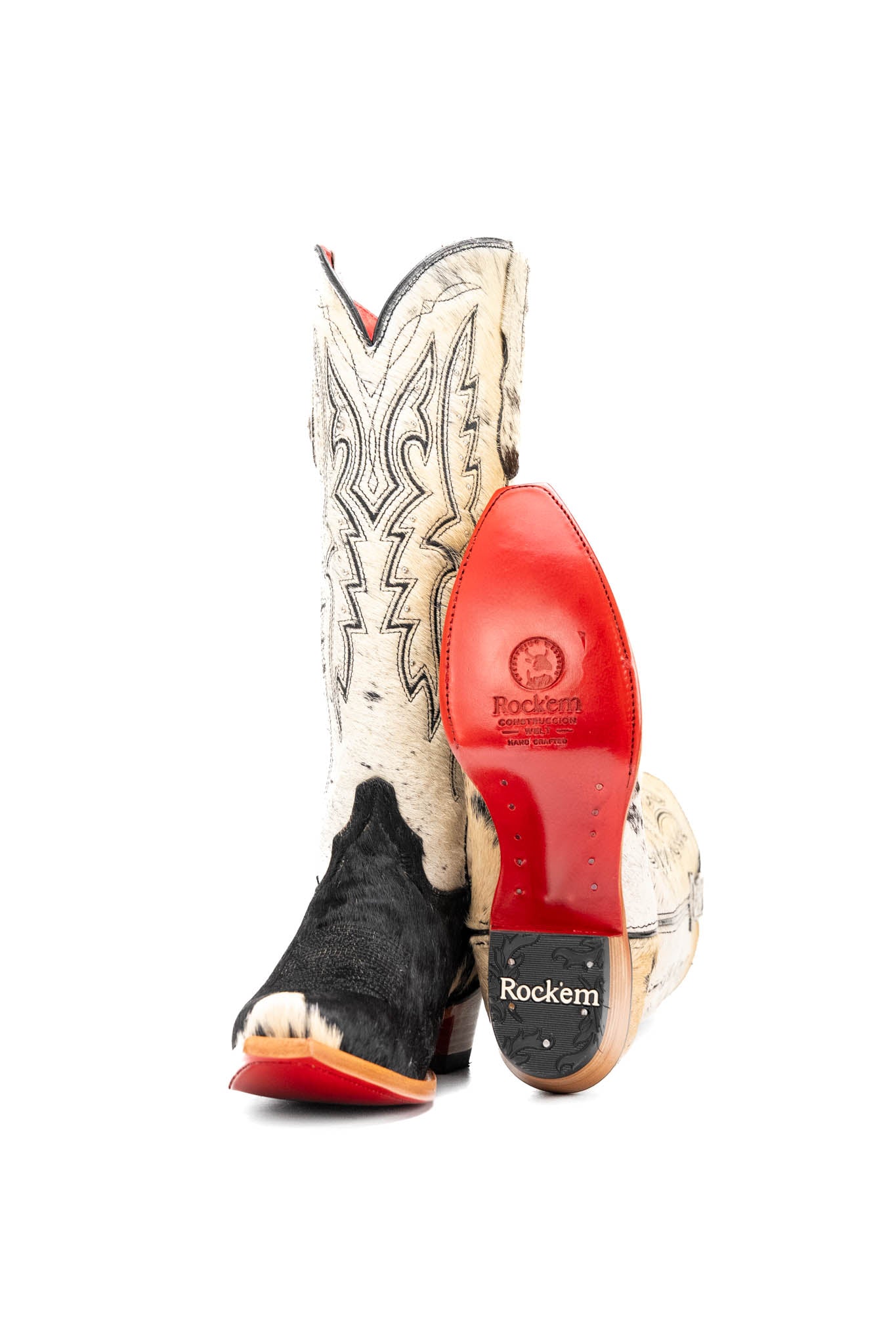 Alexa Cowhide  Red Bottom Snip Toe Cowgirl Boot Size 10 Box RW63