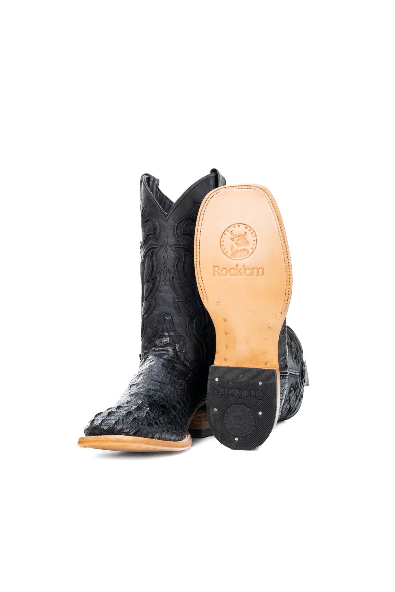 Bruce Caiman Hornback Square Toe Cowboy Boot