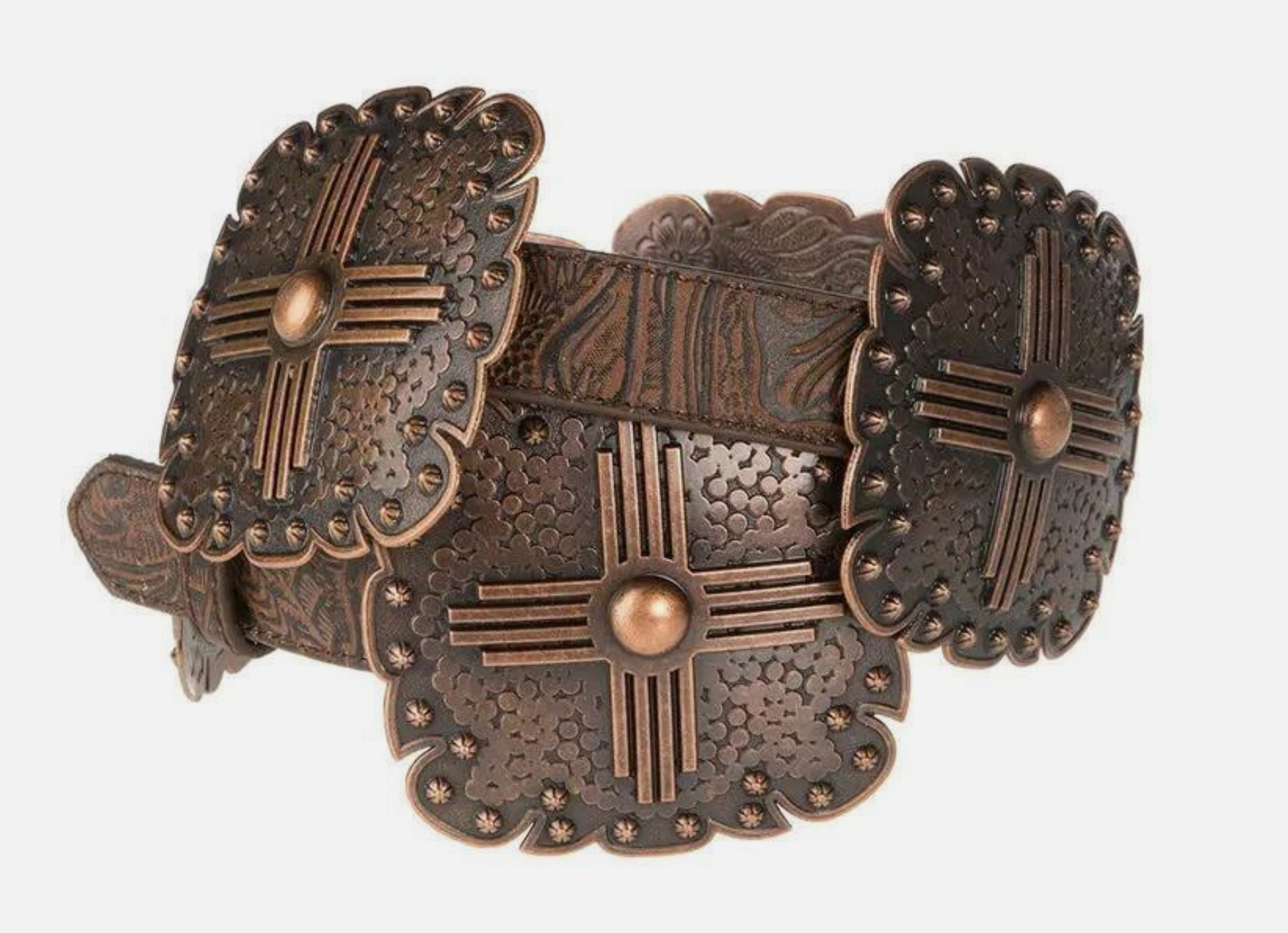 Angel Ranch Copper Square Concho Cowgirl Belt – Rock