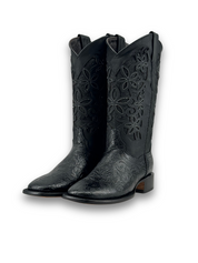 Tooled Cincelado Square Toe Cowgirl Boot FINAL SALE
