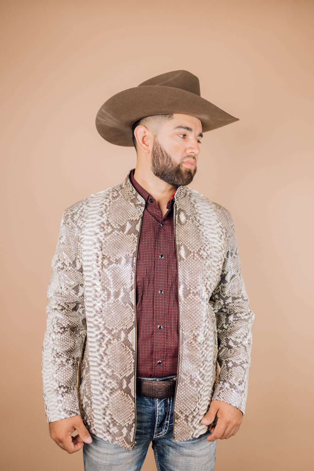 Men Python Leder Jacke PRE-ORDER* Men's Full Python Genuine