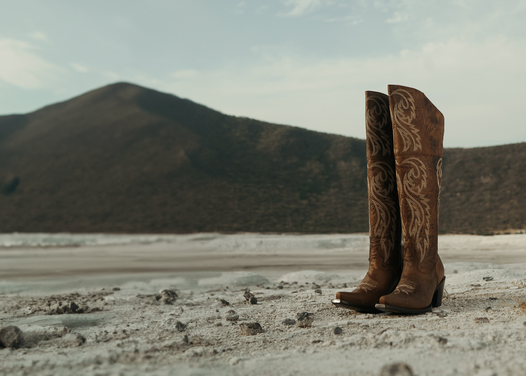 Knee High Cowhide Boots