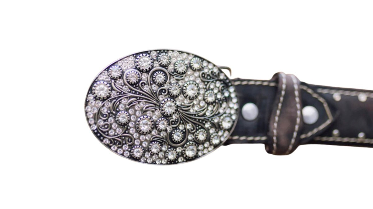 Paola Brown Rhinestones Belt - Rock'Em